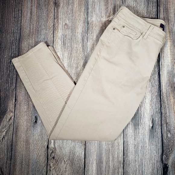 NYDJ Pants - NYDJ Ankle Jeans tan size 14